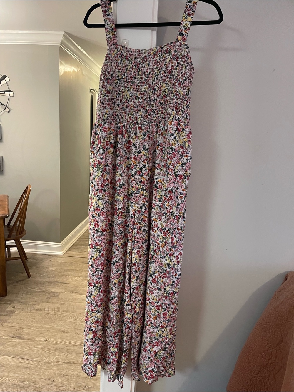 Floral Smocked jumpsuit - Pink Floral